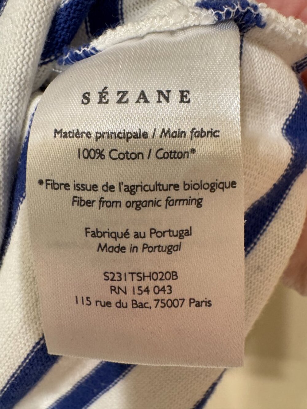 Sezane Gatsby Mariniere Top XL - Picture 5 of 9